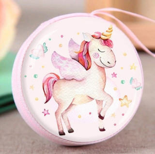 Kulatá peněženka pro dívky s jednorožcem Unicorn5